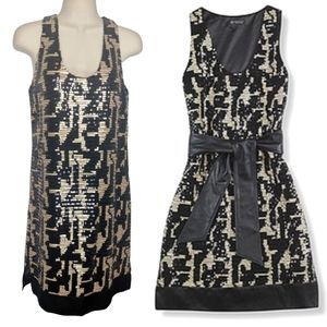 ANTHROPOLOGIE Hayden-Harnett Michelle Sequin Shift Sz S